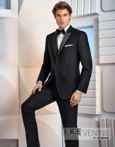 Man in black tuxedo, formal wear.