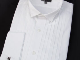 Wingtip Collar, Pleated Tuxedo Shirt Tuxedo Accessories