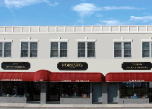 Mineola, Long Island storefront of Foresto Tuxedo