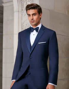 'Sebastian' Navy Tuxedo by Ike Behar
