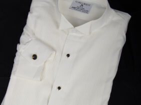 Ivory/Off-white Non-Pleated Tuxedo Shirt Accessories