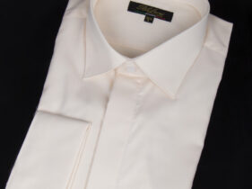 Peachy Cream Non-Pleated Tuxedo Shirt Accessories