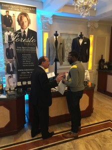Men's tuxedo shop; customer service.