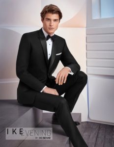 Man in black tuxedo, Ike Behar.