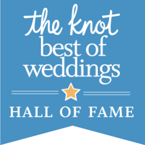 Here's an alt tag for the image: `The Knot Best of Weddings Hall of Fame`