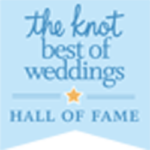 BOW_HOF_LightBlue_74x74 Here's an alt tag for the image: The Knot Best of Weddings Hall of Fame